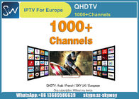 IPTV Subscription Europe QHDTV 1 Year Arabic IPTV French Canal Sat Vod Channels 1300 Live Channels