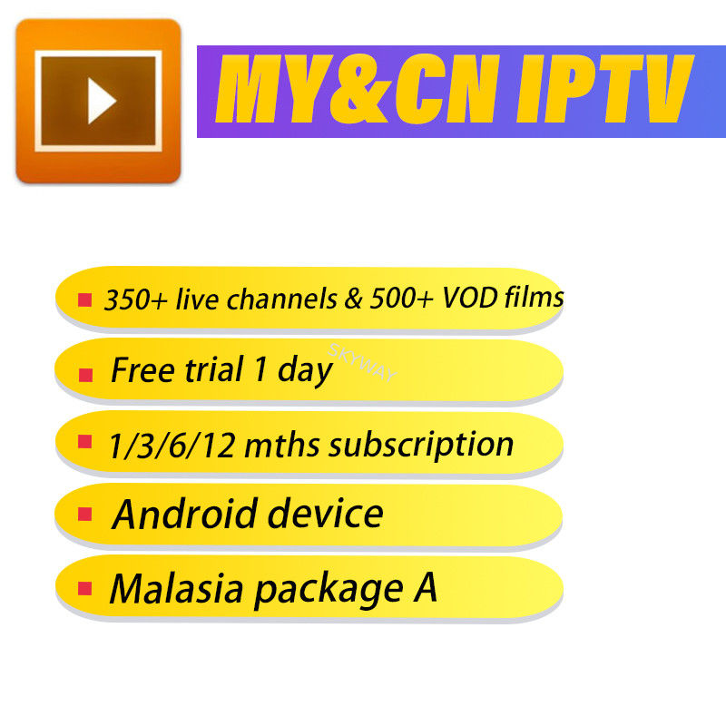 Malaysia Chinese IPTV Subscription Activation for CN Malaysia singapore free trial 1day
