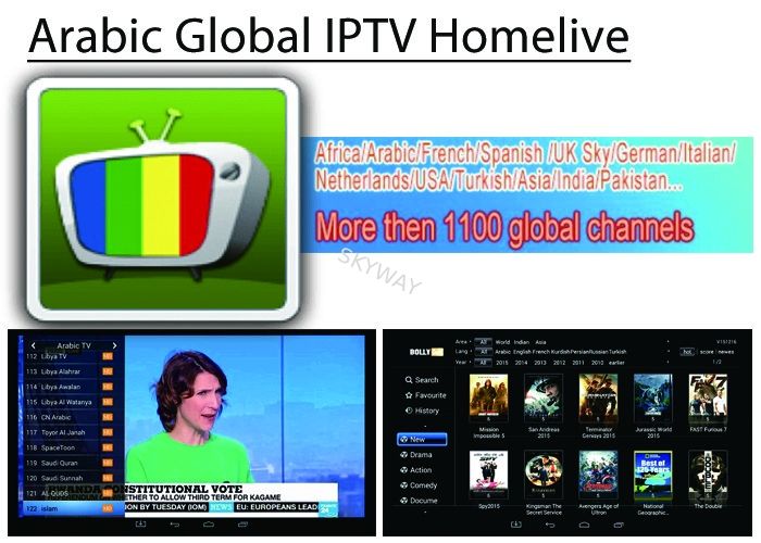 IPTV Subscription Arabic OSN UK Spain German Italy Portugal USA Global 1100+ Live + VOD Smart TV Android APK IPTV