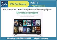 12 Months IUDTV 1700 Europe Arabic HD IPTV Subscription kodi list mag 250 V88 android tv converter box