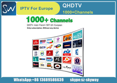 QHDTV IPTV 1 Year with 900+ channels Arabic Africa French UK Germany Italy Box office and VOD Channels included