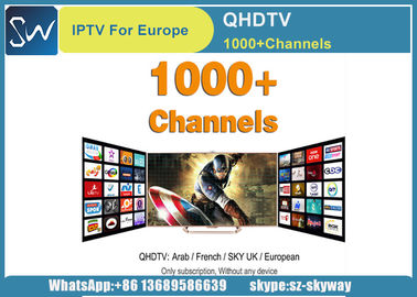 QHDTV IPTV 1 Year with 900+ channels Arabic Africa French UK Germany Italy Box office and VOD Channels included