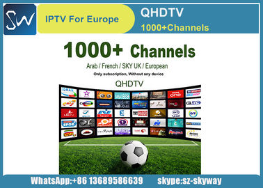 QHDTV IPTV 1 Year with 900+ channels Arabic Africa French UK Germany Italy Box office and VOD Channels included