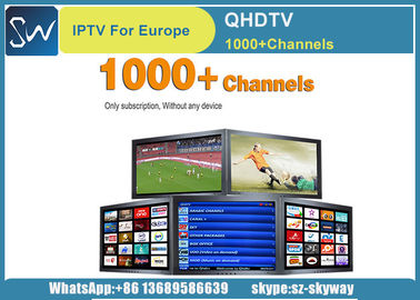 QHDTV Iptv Account 1 year Free 1300 HD Channels for MAG 250 IPTV TV Box