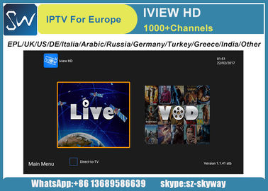 Iview hd iptv included 1000+ UK, Arabic, Greek live Channels and VOD Arabic IPTV Europe IPTV