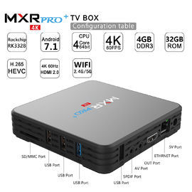 MXR PRO+ KODI 17.3 4GB/32GB Android 7.1.1 RK3328 4K HDR TV BOX 2.4G/5G WIFI LAN VP9 Bluetooth HDMI USB3.0