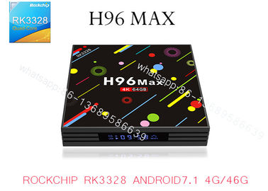 H96 MAX 4G 64G LED DISPLAY SCREEN ANDROID 7.1 TV BOX RK3328 QUAD CORE CHIP USB3.0 4K HD TV BOX