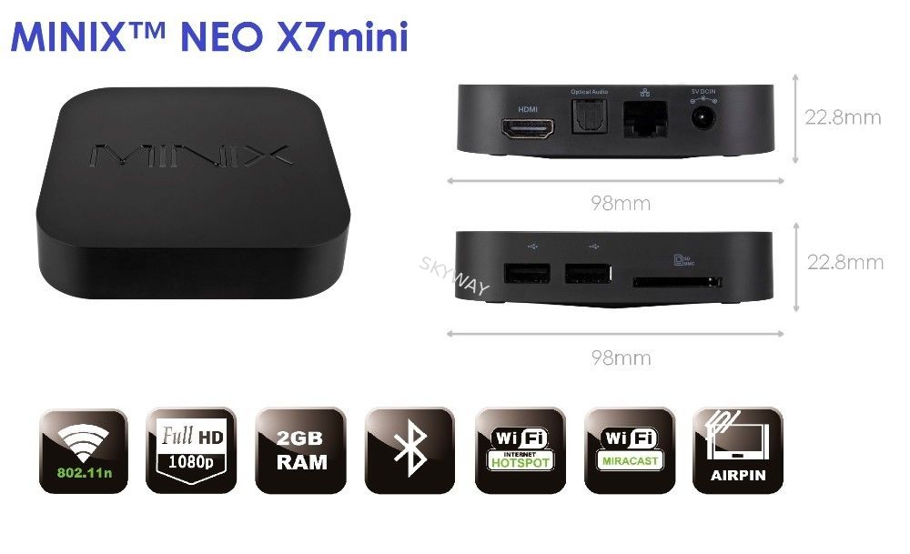 MINIX NEO X7 mini  Android TV Box RK3188 Quad Core 1.6GHz 2G/8G
