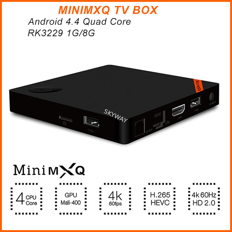2016 Latest Mini MXQ TV Box RK3229 Quad Core 1GB/8GB 4K Android 4.4 Tv Box Better Than MXQ