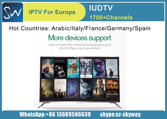 1700 channels in Europe IUDTV iptv support different kinds of tv shows for tv receivers