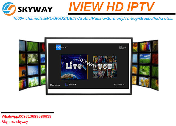 Wholesale Europe IPTV account for Germany , Italy , UK , Greece , Albinia , Turkish Arab iptv subscription one year