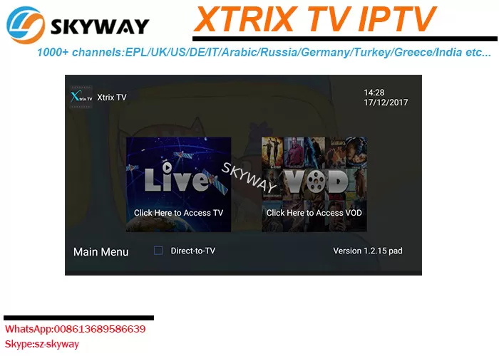 Best HD IPTV Account Europe IPTV Subscription with Arabic UK GR DE RU free IPTV Test