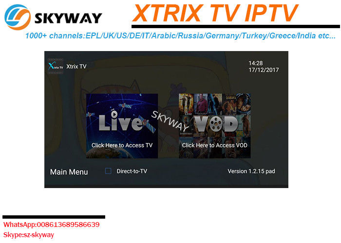 IPTV Account Xtrix IPTV with Europe IPTV Channel Italy UK Germany Arabic USA Channels