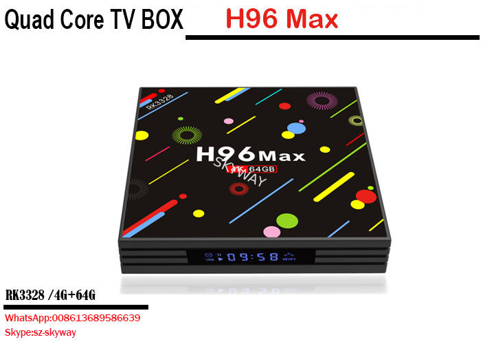 Wholesale factory price android 7.1 smart tv box H96 MAX H2 RK3328 4 core 4G 64G Dual WIFI KD player