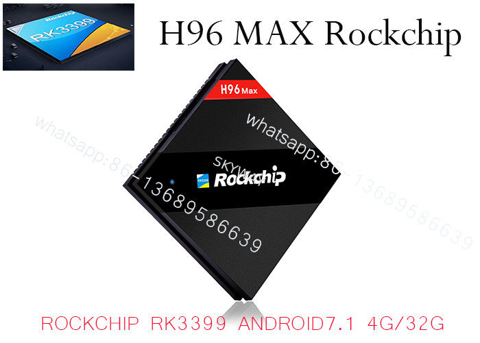 H96 MAX RK3399 Hexa Core 2.0Ghz 4K TV BOX Android 7.1 4GB/32GB Type-C USB3.0 AC WIFI 1000M LAN Bluetooth