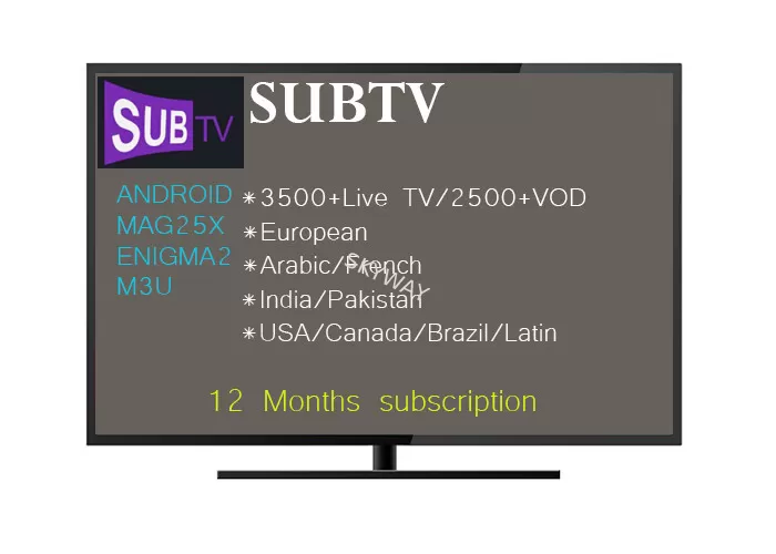 Iptv subscription 12 Month Portugal Spain French IPTV for Smart Tv Android Tv Box Live TV+Vod