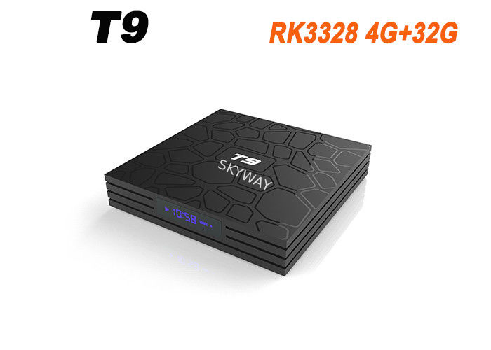 Smart TV BOX 4GB RAM 32GB Rk3328 T9 Android 8.1 TV Box H.265 4K WIFI BT 2.4G WIFI 100M LAN Octa core IPTV Media Player
