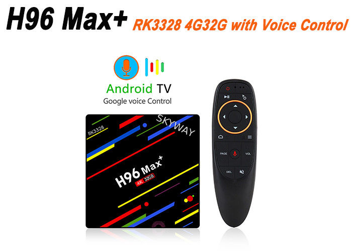 H96 Max Plus Smart TV Box RK3328 4GB 32GB Android 8.1 USB3.0 Voice Control Support HD 4K Set-top Box