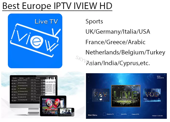 Europe IPTV IVIEW HD APK Stable for UK,Germany,Italia,France,Greece, Arabic,Turkey,India,Cyprus,Russia,Balkan IPTV
