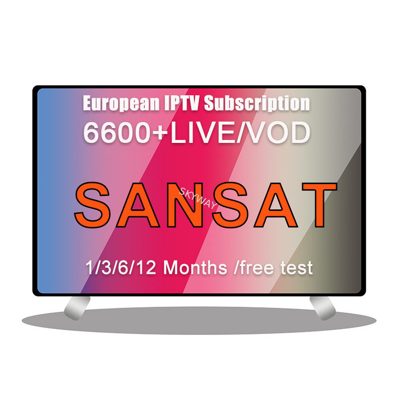 Sansat IPTV 1 Year 6000+ Live French Germany Italy Spain Arabic 6000+ VOD Stable IPTV Android M3u