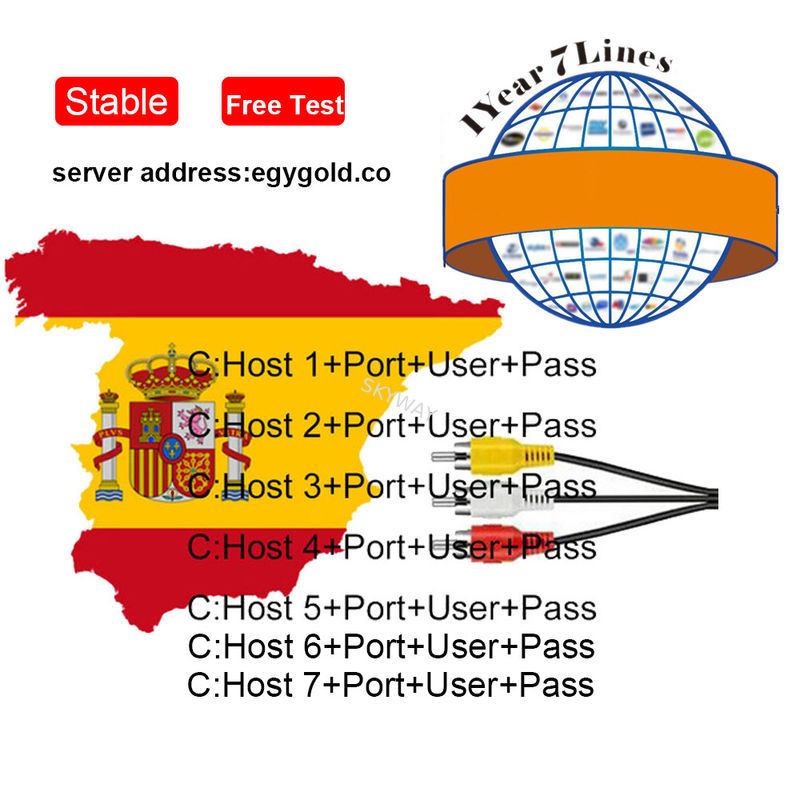 Stable Egygold Cccam cline for 1 year Europe spain Portugal cccam 7 lines use for GTmedia V9 Super V8 Nova Satellite TV